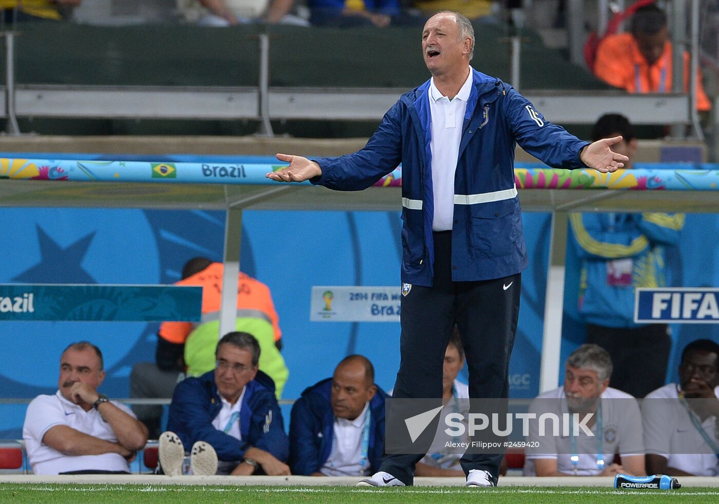 Football. 2014 World Cup. Brazil vs. Germany