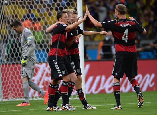 Football. 2014 World Cup. Brazil vs. Germany