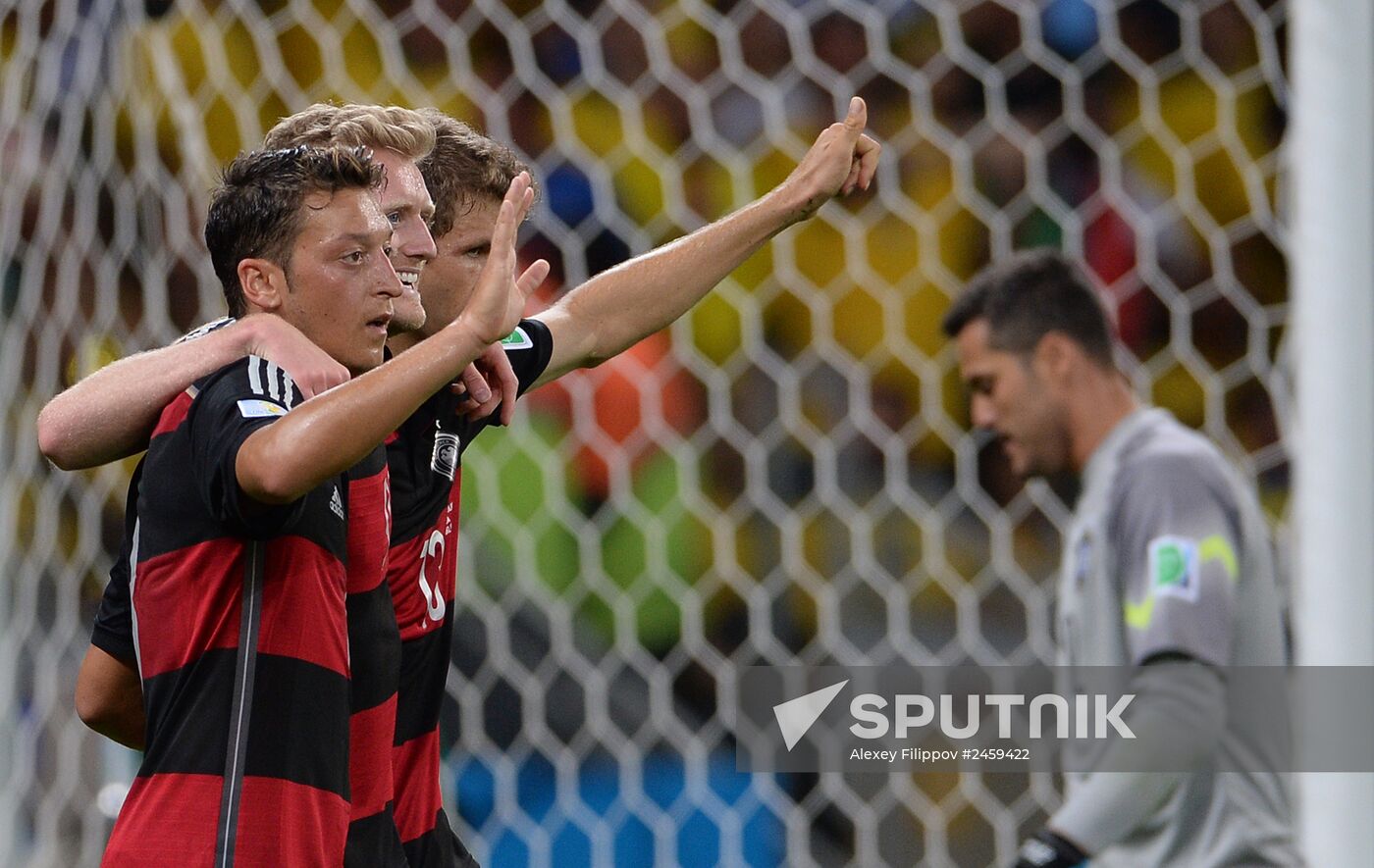 Football. 2014 World Cup. Brazil vs. Germany