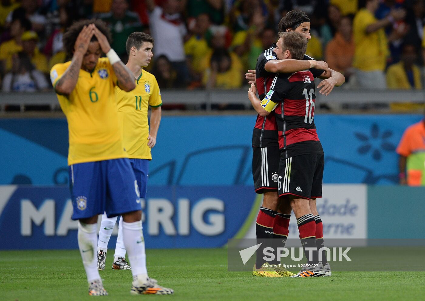 Football. 2014 World Cup. Brazil vs. Germany
