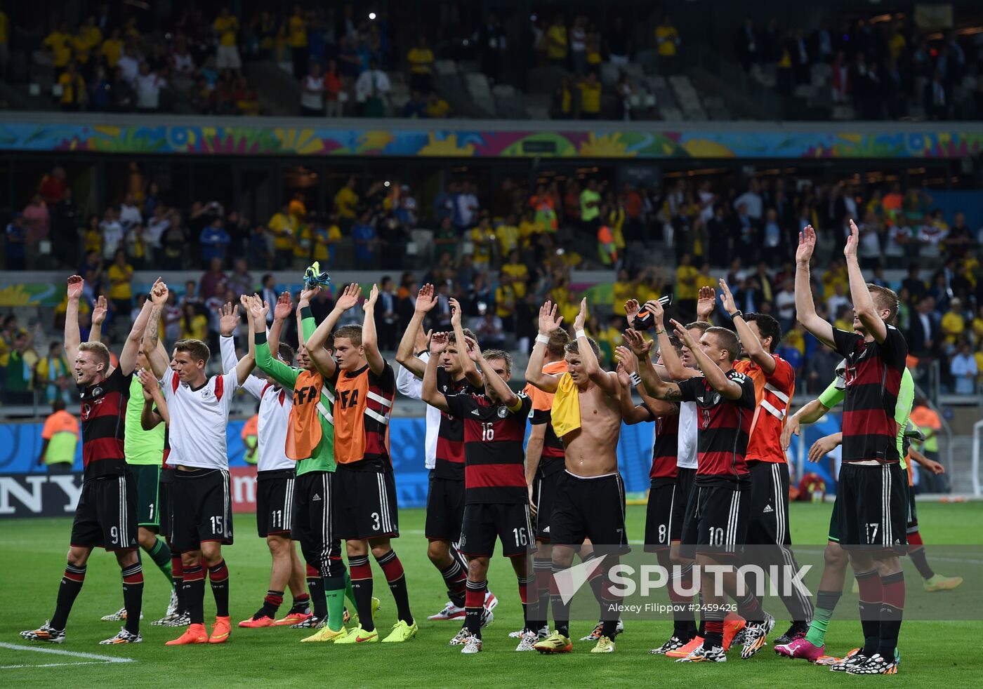 Football. 2014 World Cup. Brazil vs. Germany