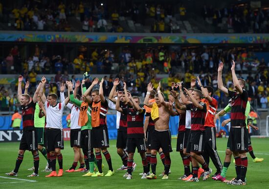 Football. 2014 World Cup. Brazil vs. Germany
