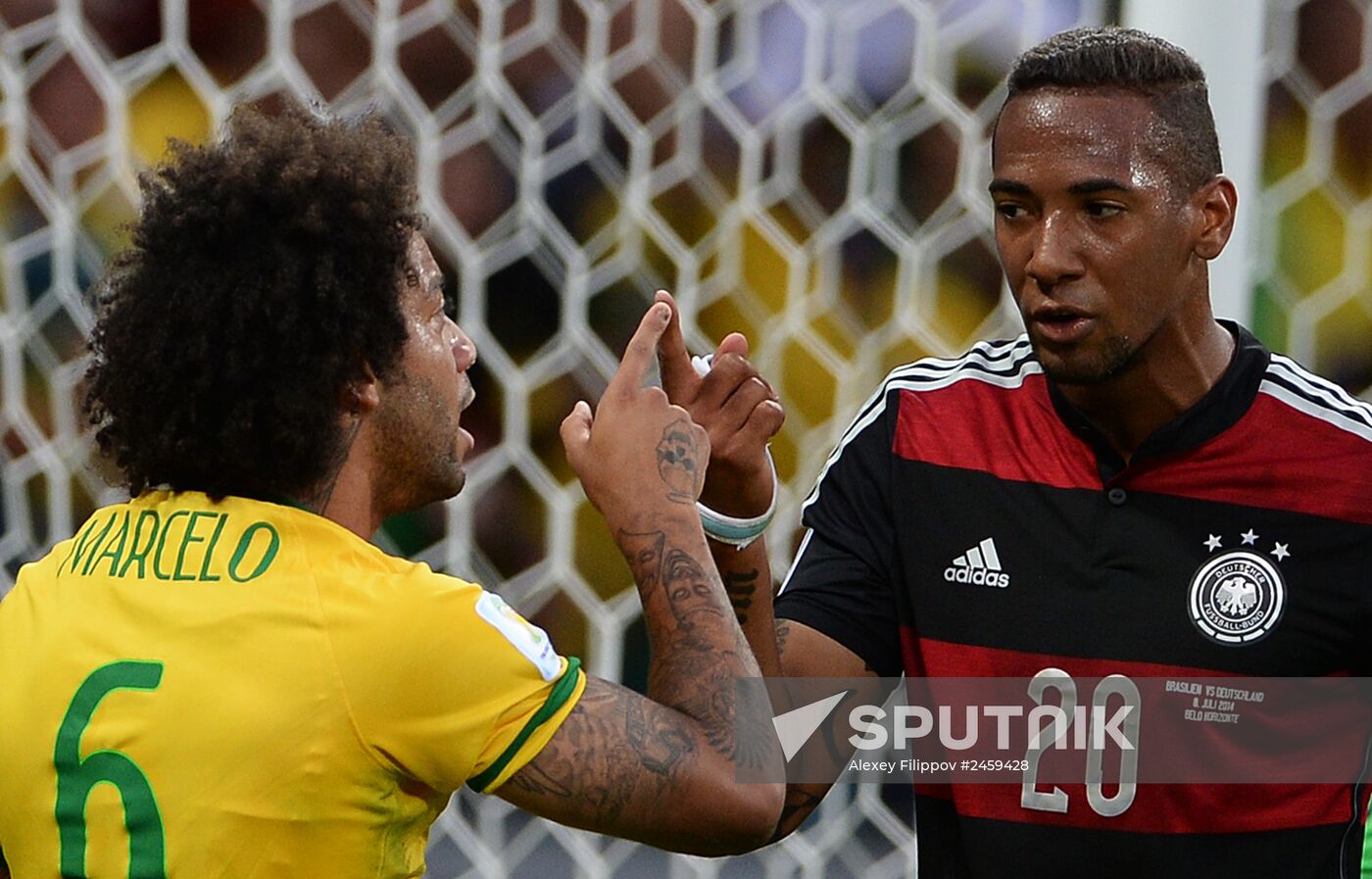 Football. 2014 World Cup. Brazil vs. Germany