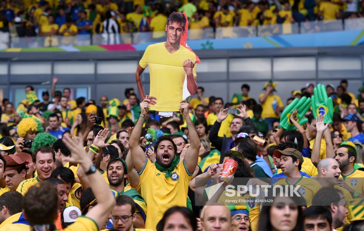 Football. 2014 World Cup. Brazil vs. Germany