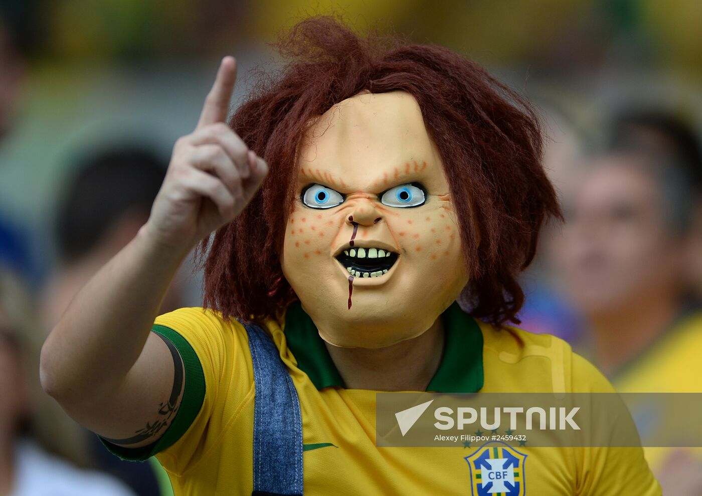 Football. 2014 World Cup. Brazil vs. Germany