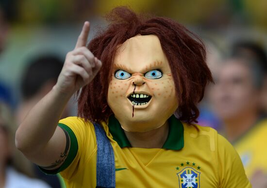 Football. 2014 World Cup. Brazil vs. Germany