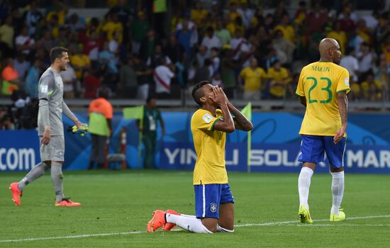 Football. 2014 World Cup. Brazil vs. Germany