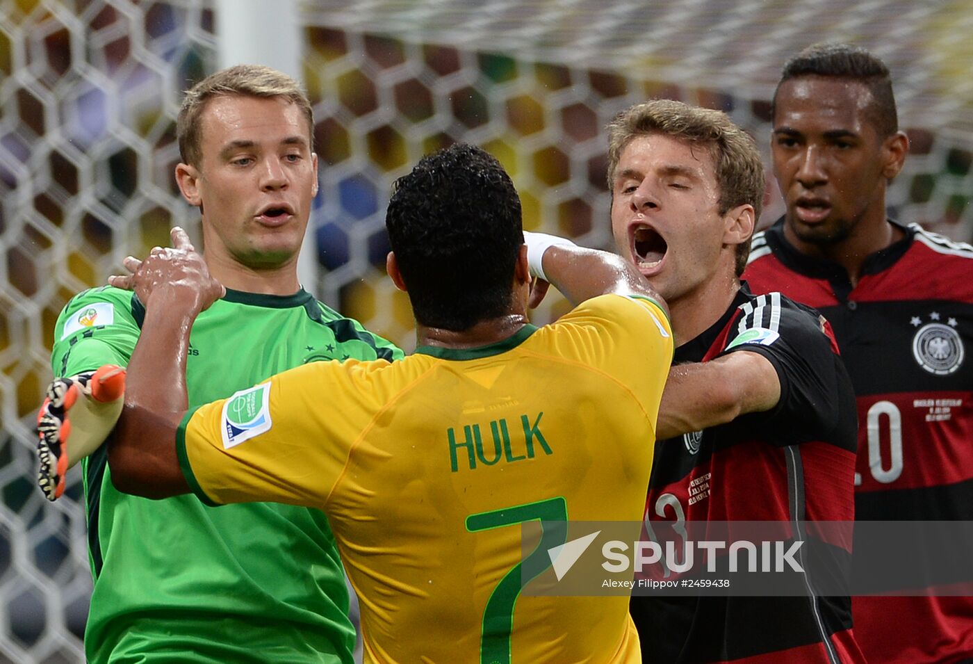 Football. 2014 World Cup. Brazil vs. Germany