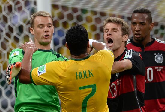 Football. 2014 World Cup. Brazil vs. Germany
