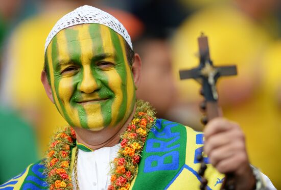 Football. 2014 World Cup. Brazil vs. Germany