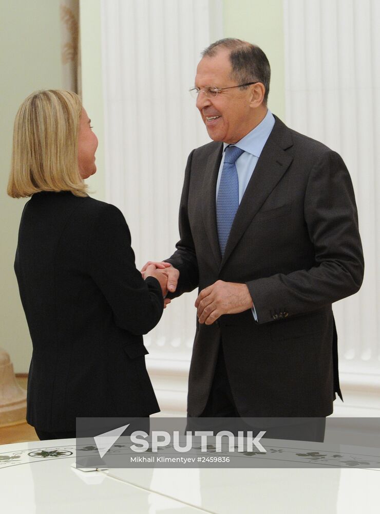 Vladimir Putin meets with Federica Mogherini