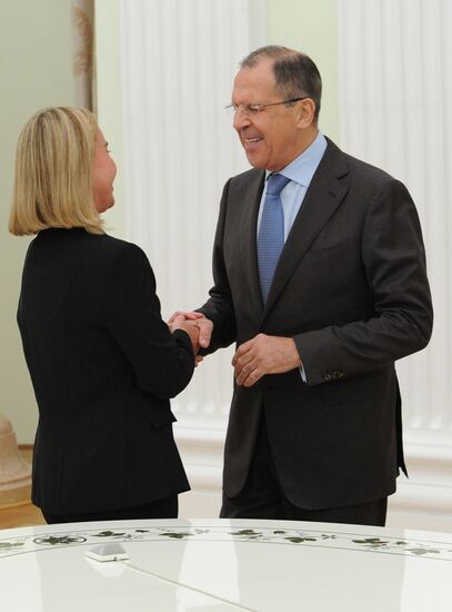 Vladimir Putin meets with Federica Mogherini