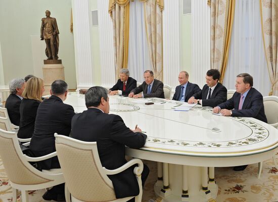 Vladimir Putin meets with Federica Mogherini