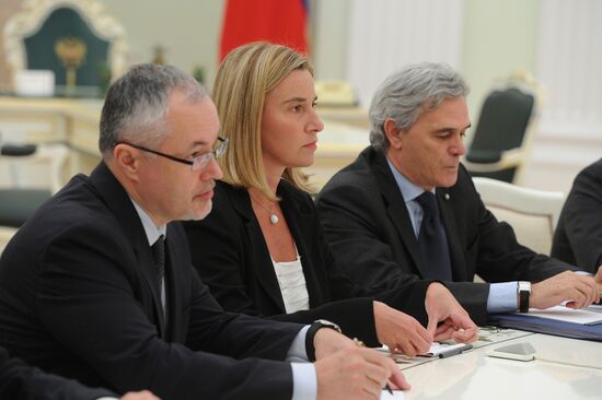 Vladimir Putin meets with Federica Mogherini
