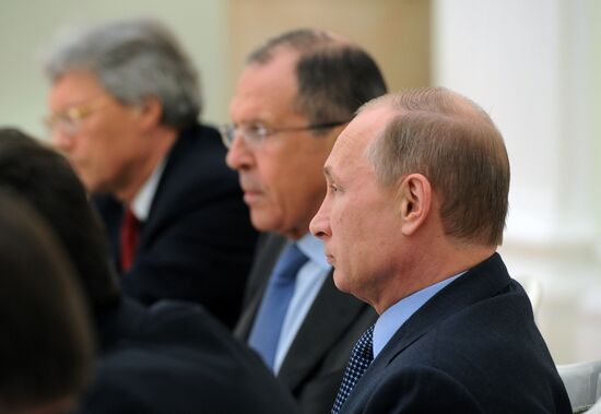 Vladimir Putin meets with Federica Mogherini