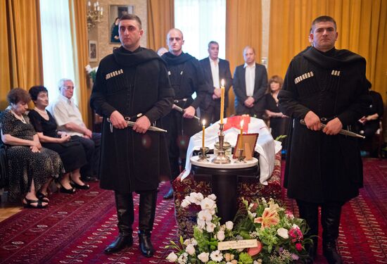 Funeral service for Georgian ex-President Eduard Shevardnadze