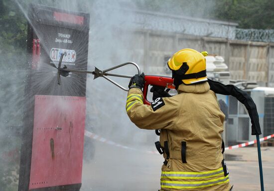 Fire drill at Ostankino TV Tower