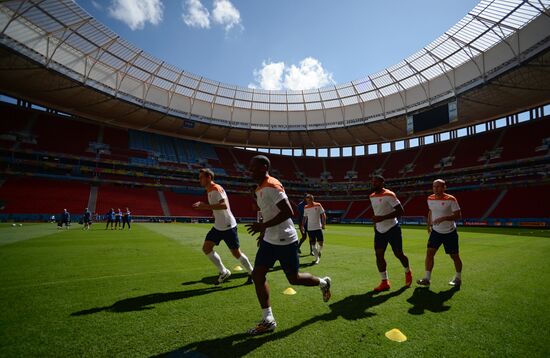 FIFA World Cup 2014. Training of Netherlands national team