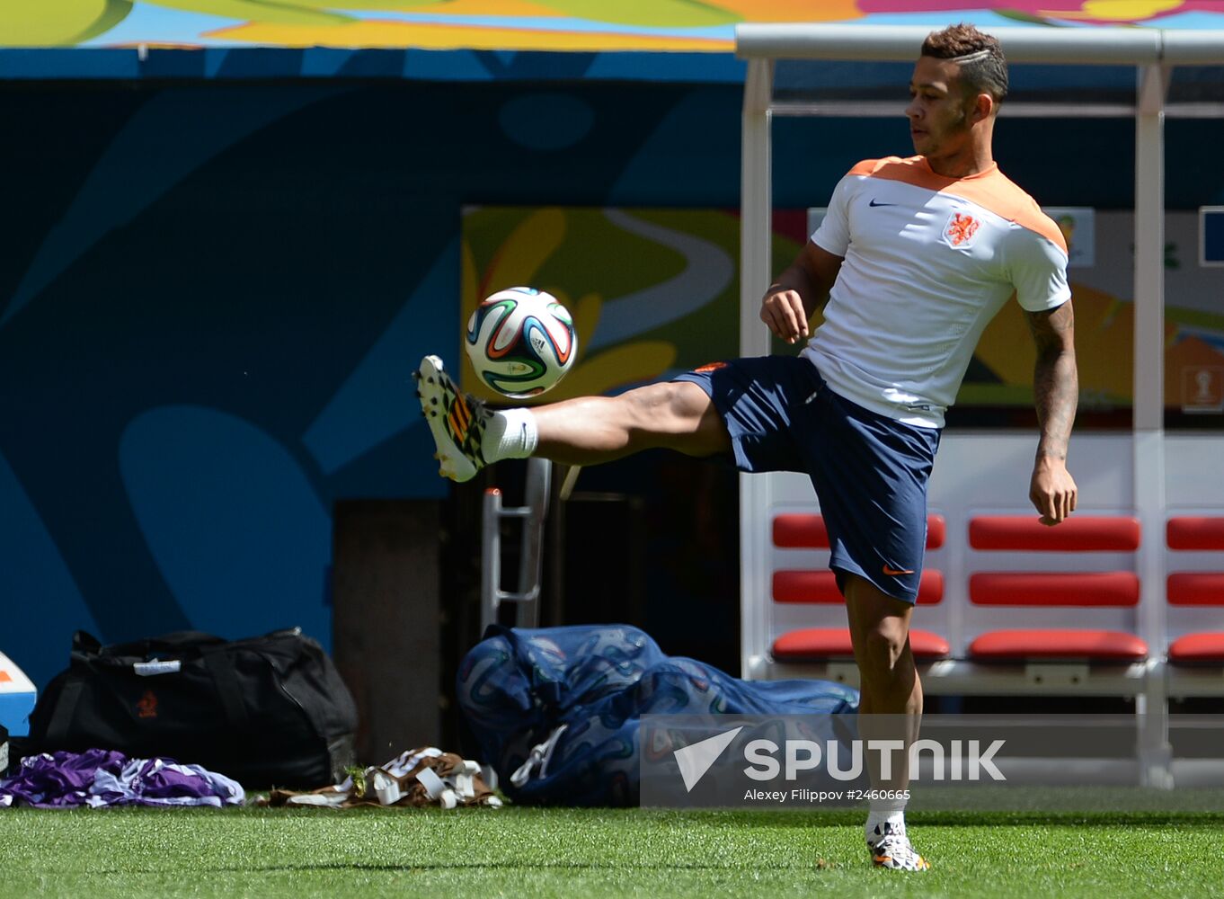 FIFA World Cup 2014. Training of Netherlands national team