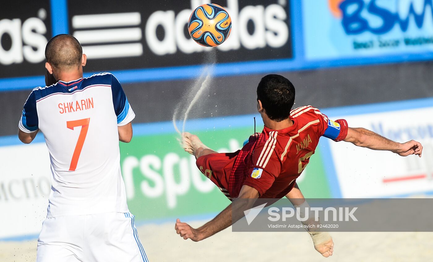 Beach soccer. Euroleague stage. Russia vs. Spain