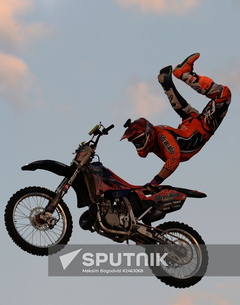 Kazan hosts Adrenaline FMX Rush freestyle motocross stunt show