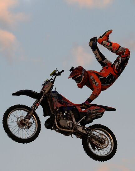Kazan hosts Adrenaline FMX Rush freestyle motocross stunt show