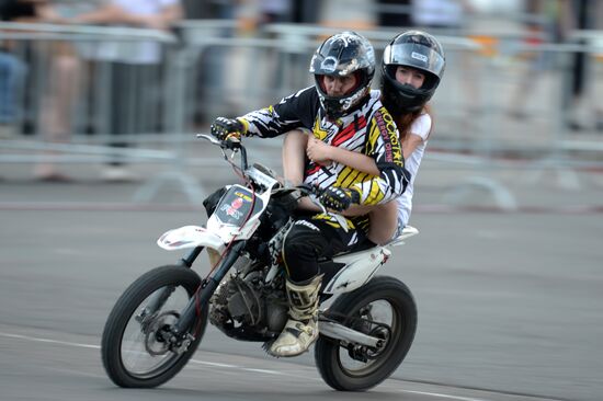Kazan hosts Adrenaline FMX Rush freestyle motocross stunt show