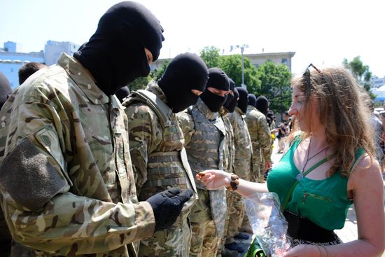 Azov battalion soldiers take oath in Kiev before being sent to Donbass