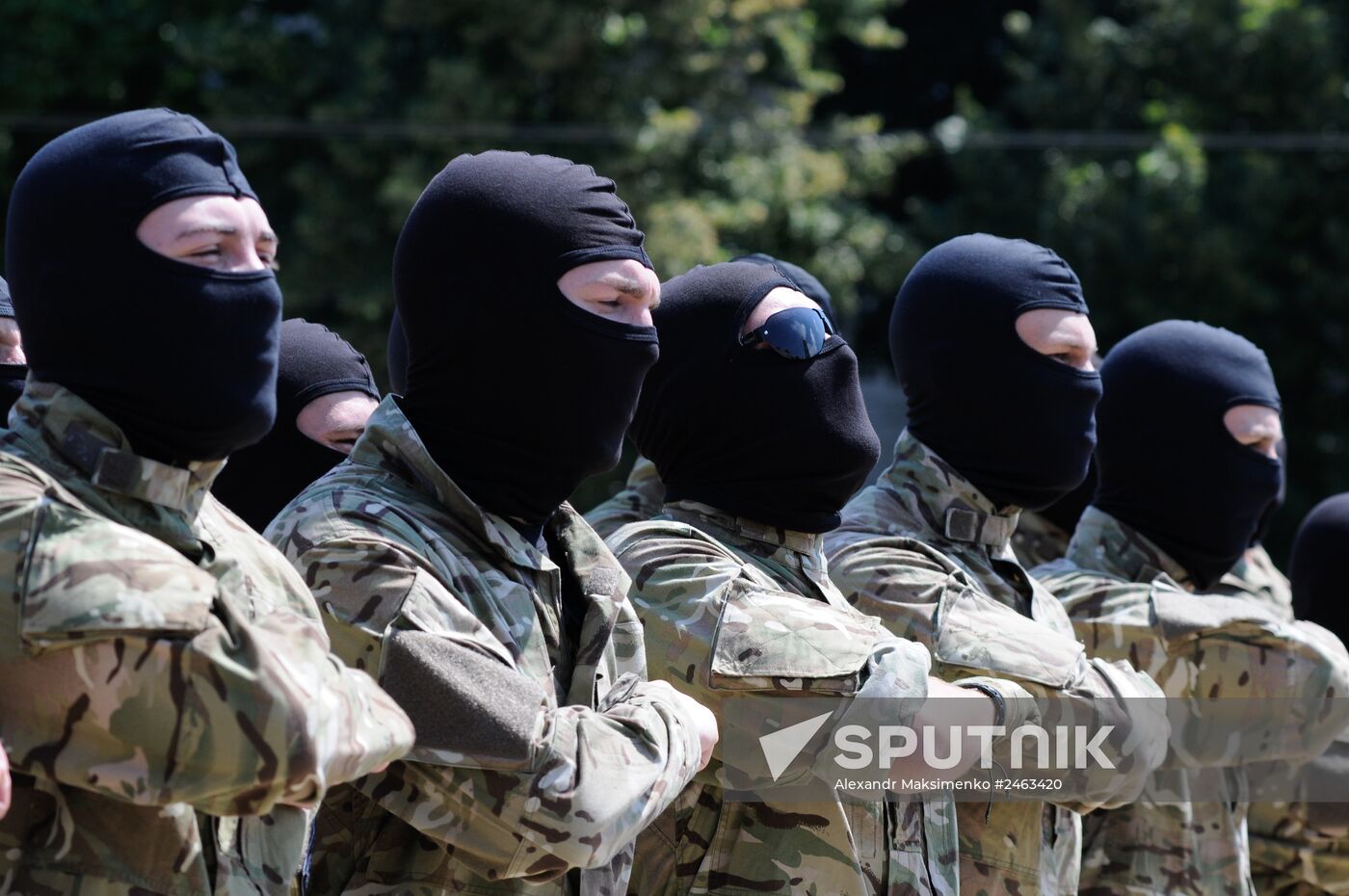 Azov battalion soldiers take oath in Kiev before being sent to Donbass