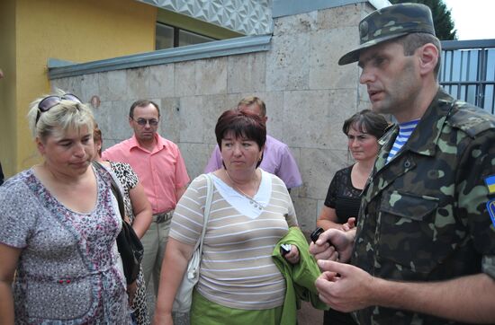 Picket organized by parents and relatives of soldiers involved in counter-terrorist operation in southeastern Ukraine