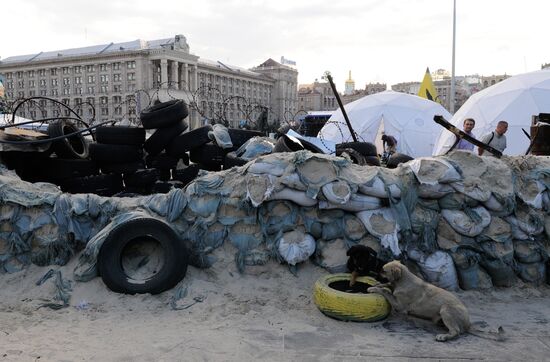 Tent camp on Independence Square in Kiev