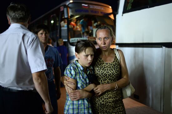 Ukrainian refugees arrive in Veliky Novgorod