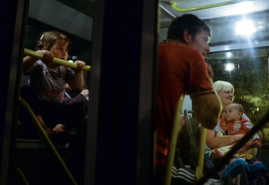 Ukrainian refugees arrive in Veliky Novgorod