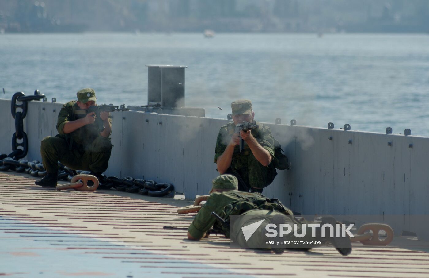 Rehearsing for Navy Day parade in Sevastopol