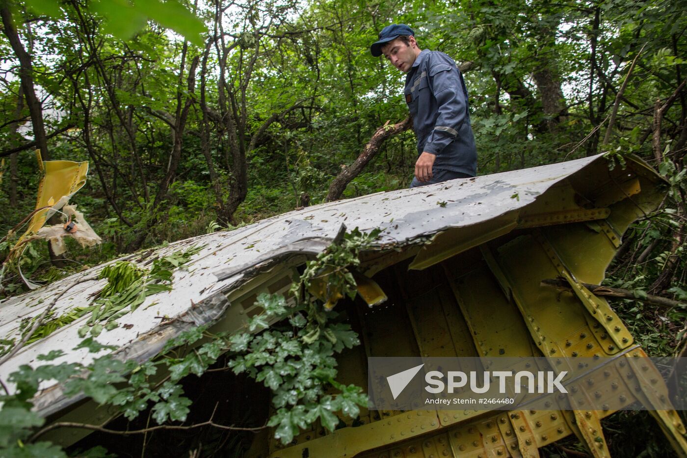 Crash site of Malaysia Airlines flight MH17 near Shaktyorsk