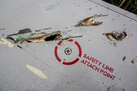 Crash site of Malaysia Airlines flight MH17 near Shaktyorsk