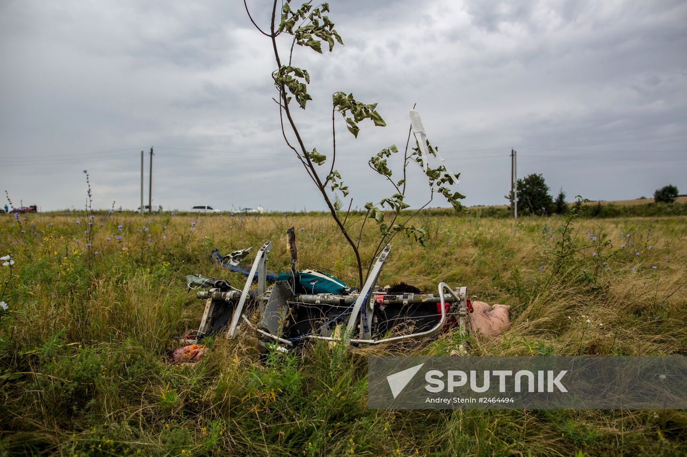 Crash site of Malaysia Airlines flight MH17 near Shaktyorsk