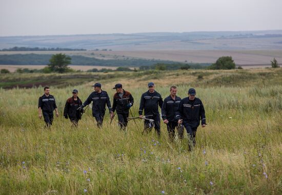 Crash site of Malaysia Airlines flight MH17 near Shaktyorsk
