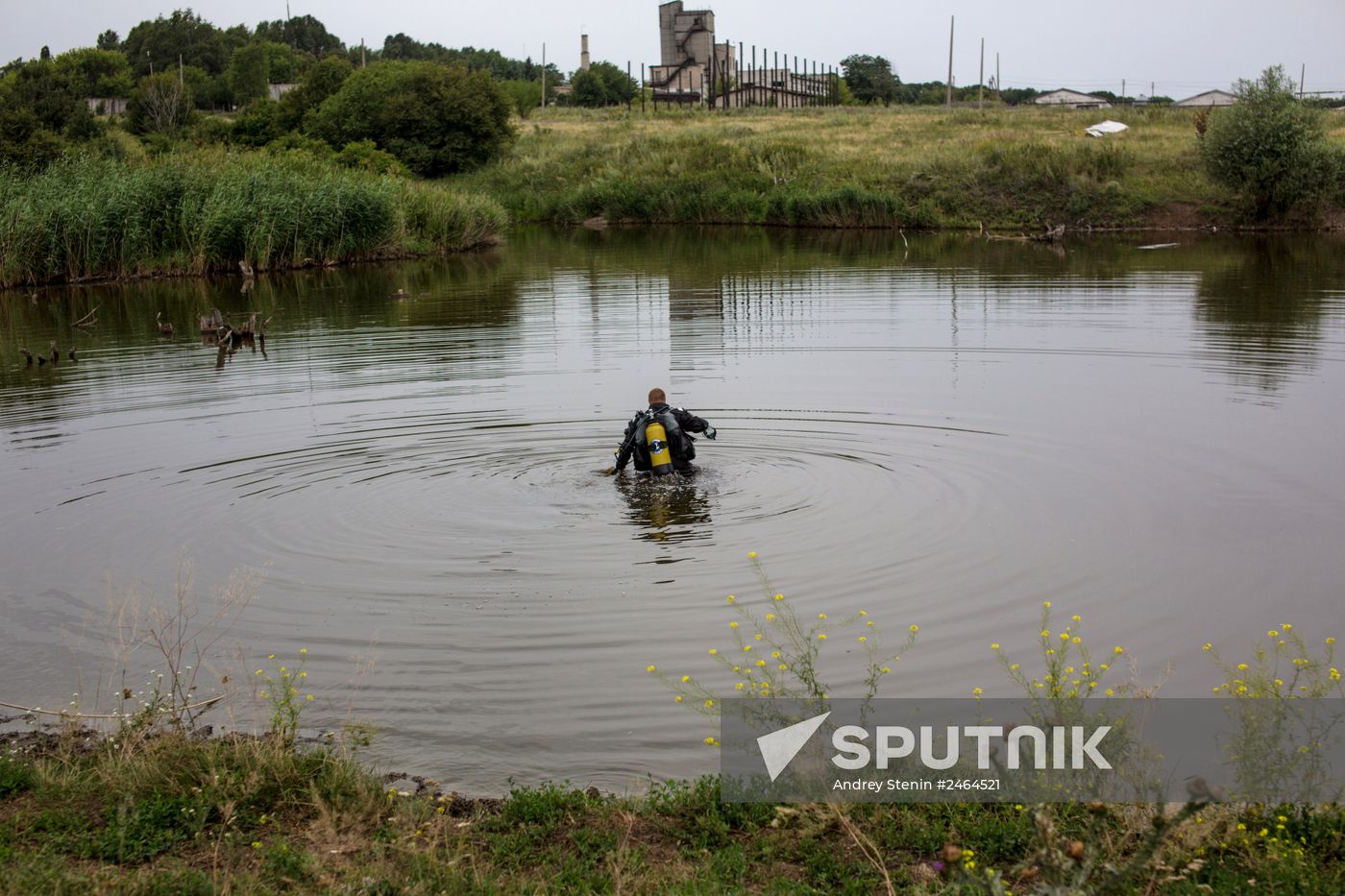Crash site of Malaysia Airlines flight MH17 near Shaktyorsk