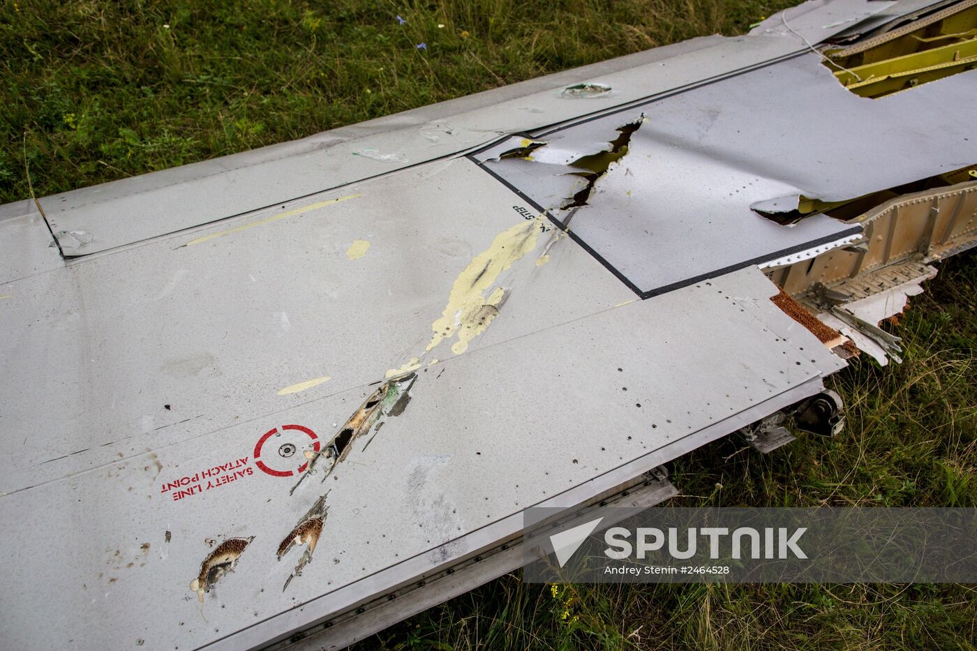 Crash site of Malaysia Airlines flight MH17 near Shaktyorsk