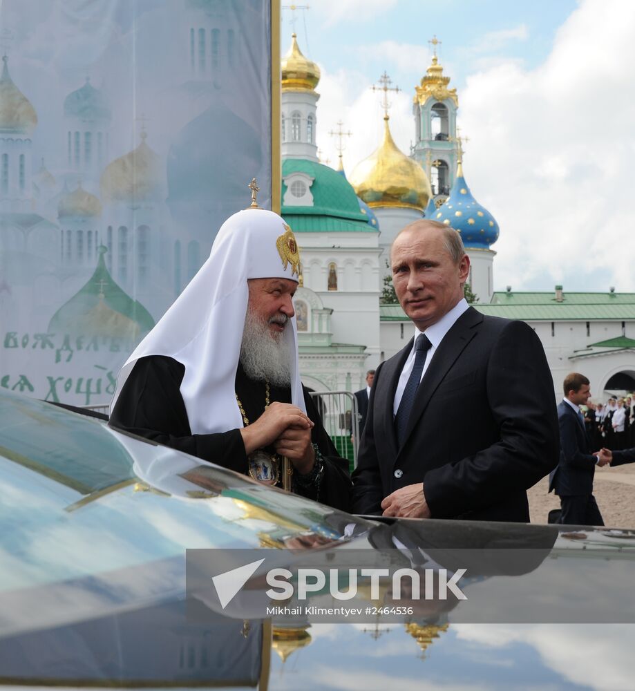 Vladimir Putin takes part in celebrating 700th birth anniversary of Venerable St. Sergius of Radonezh