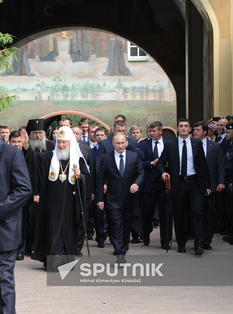 Vladimir Putin takes part in celebrating 700th birth anniversary of Venerable St. Sergius of Radonezh