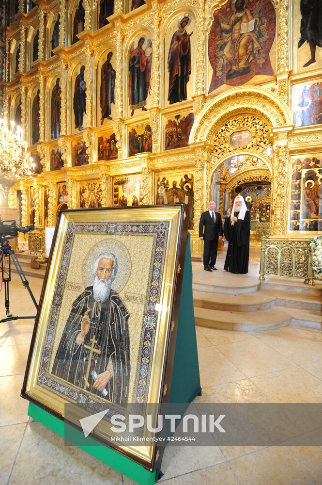 Vladimir Putin takes part in celebrating 700th birth anniversary of Venerable St. Sergius of Radonezh