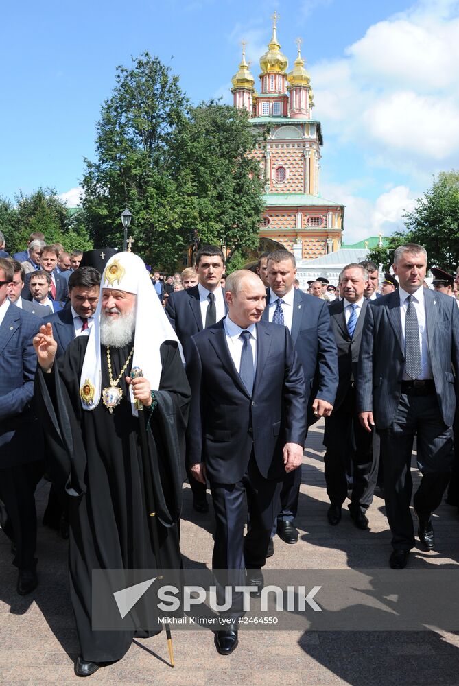 Vladimir Putin takes part in celebrating 700th birth anniversary of Venerable St. Sergius of Radonezh