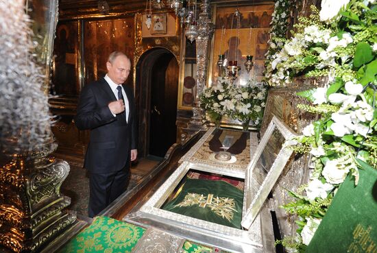 Vladimir Putin takes part in celebrating 700th birth anniversary of Venerable St. Sergius of Radonezh