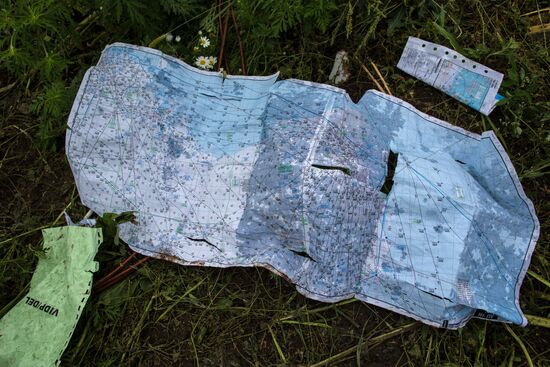 Crash site of Malaysia Airlines flight MH17 near Shaktyorsk
