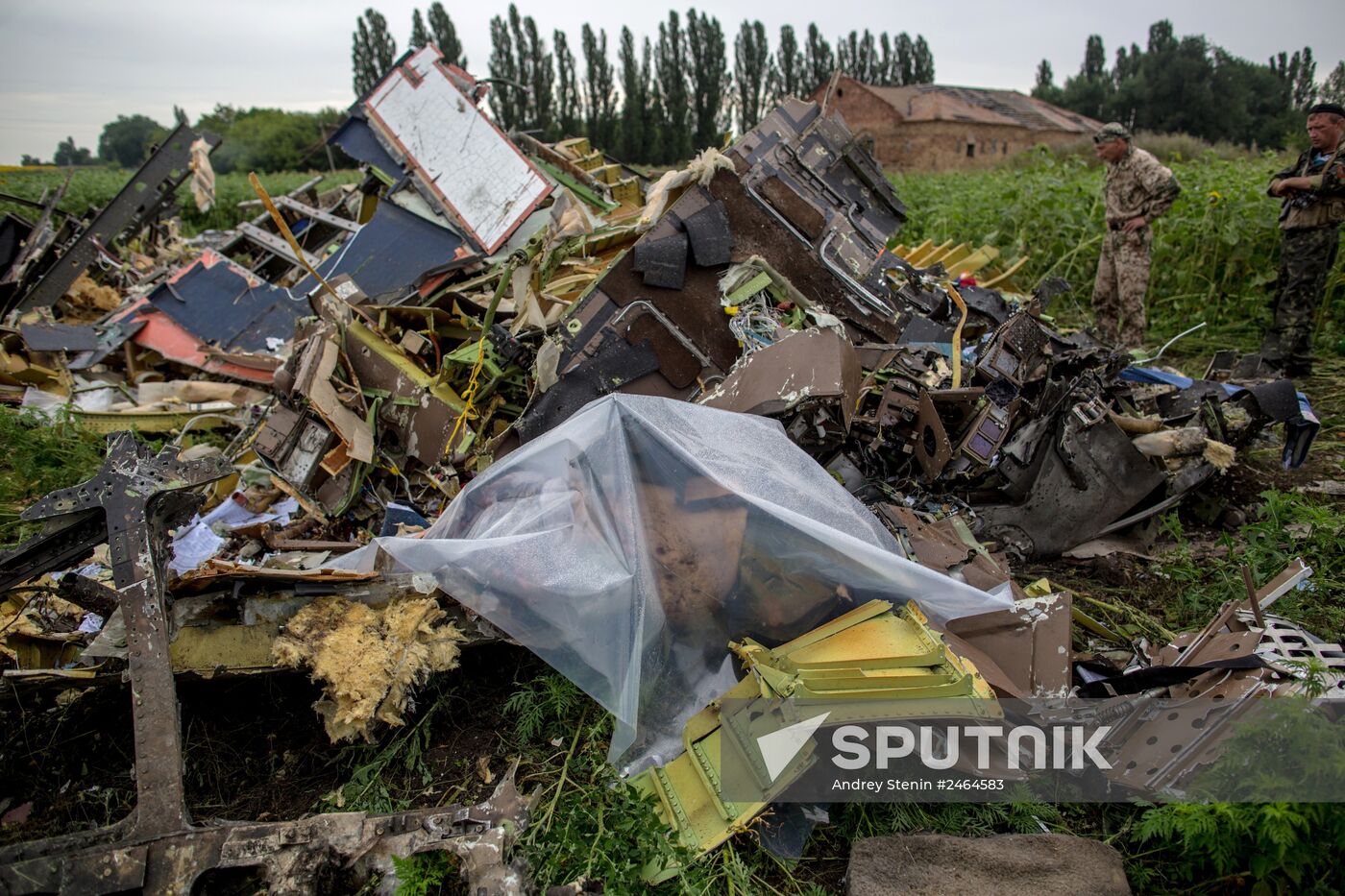 Crash site of Malaysia Airlines flight MH17 near Shaktyorsk