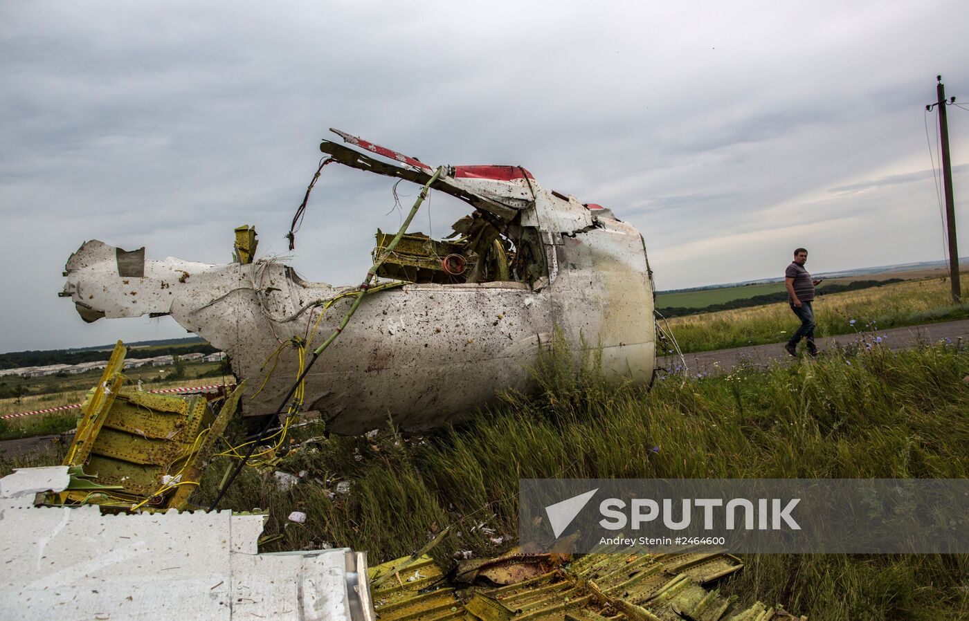 Crash site of Malaysia Airlines flight MH17 near Shaktyorsk