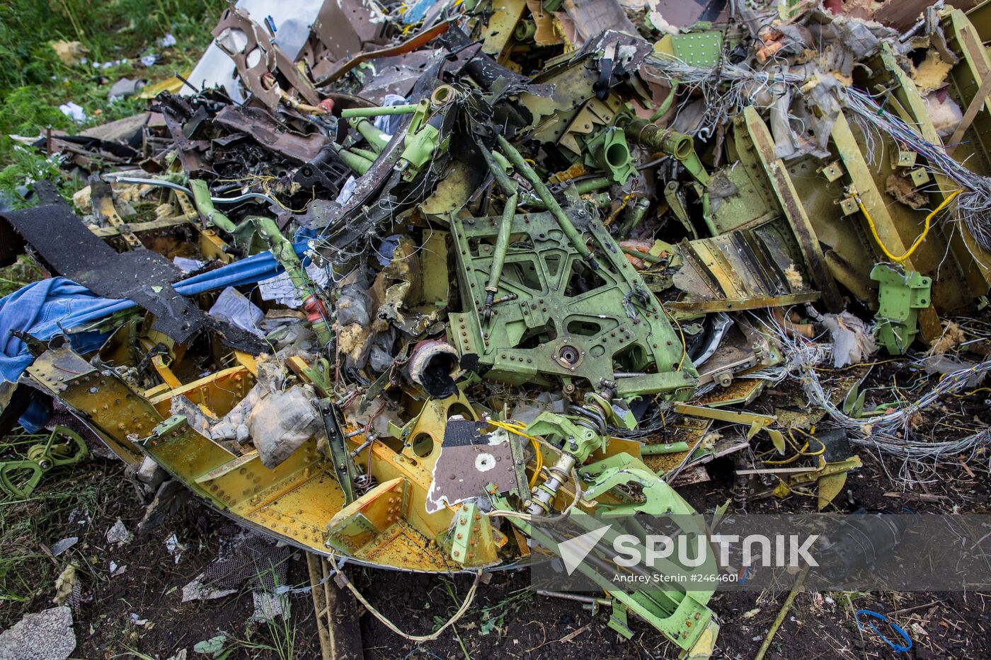 Crash site of Malaysia Airlines flight MH17 near Shaktyorsk