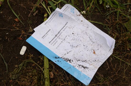 Crash site of Malaysia Airlines flight MH17 near Shaktyorsk